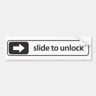 slide to unlock – auto sticker – aufkleber バンパーステッカー