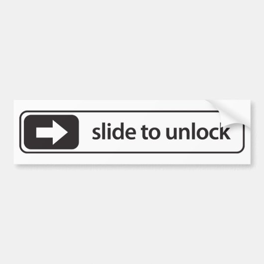 slide to unlock – auto sticker – aufkleber バンパーステッカー (正面)