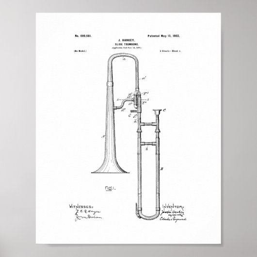 Slide-trombone Patent ポスター (正面)