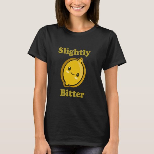 Slightly Bitter Cute Adorable Kawaii Lemon Food Pu Tシャツ (正面)
