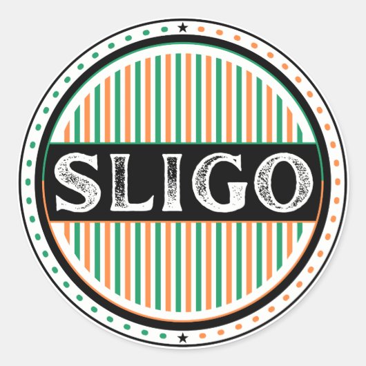 Sligo City Pride Emblem – Irish Identity ラウンドシール (正面)