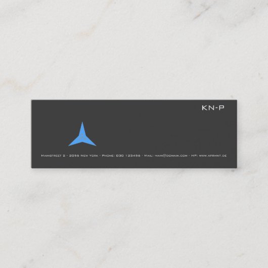 Slim BC スキニー名刺 (正面)