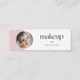 Slim Pink White Beauty Professional MUA Photo Qr スキニー名刺