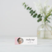 Slim Pink White Beauty Professional MUA Photo Qr スキニー名刺 (スタンド正面)