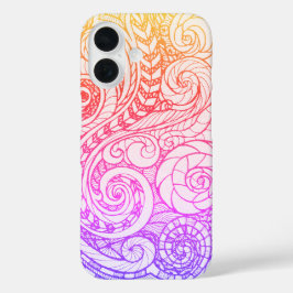 Slim Rainbow Doodle iPhone 16 Case iPhone 16ケース