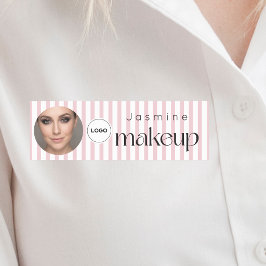 Slim Stripes Beauty プロフェッショナル MUA フォトQR 名札
