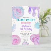 Slime Birthday party invitation 招待状 (スタンド正面)