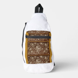 Sling Bag with Unique Gold Design スリングバッグ