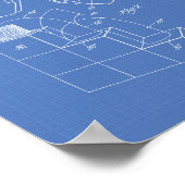 Slinky Toy 1946パテントアート – 青写真 ポスター (角)