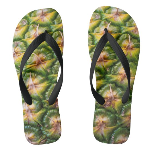 Slippers met ananas print close up ビーチサンダル (フットベッド)