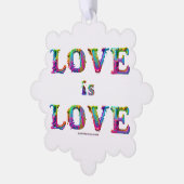 Slipperyジョーの愛は愛スプレー絵を描ゲイプライドc オーナメントカード (左)