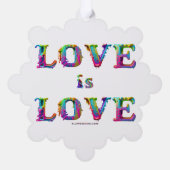 Slipperyジョーの愛は愛スプレー絵を描ゲイプライドc オーナメントカード (裏面)