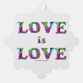 Slipperyジョーの愛は愛スプレー絵を描ゲイプライドc オーナメントカード (正面)