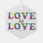 Slipperyジョーの愛は愛スプレー絵を描ゲイプライドc ガラスオーナメント (正面)