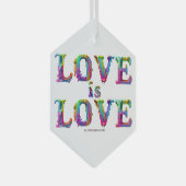 Slipperyジョーの愛は愛スプレー絵を描ゲイプライドc ガラスオーナメント (正面右)