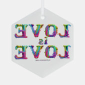 Slipperyジョーの愛は愛スプレー絵を描ゲイプライドc ガラスオーナメント (裏面)