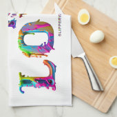 Slipperyジョーの愛は愛スプレー絵を描ゲイプライドc キッチンタオル (四つ折り)