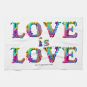 Slipperyジョーの愛は愛スプレー絵を描ゲイプライドc キッチンタオル (横)