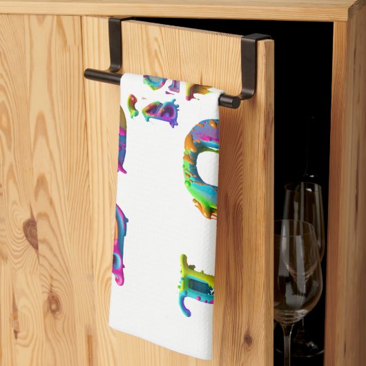 Slipperyジョーの愛は愛スプレー絵を描ゲイプライドc キッチンタオル (三つ折り)