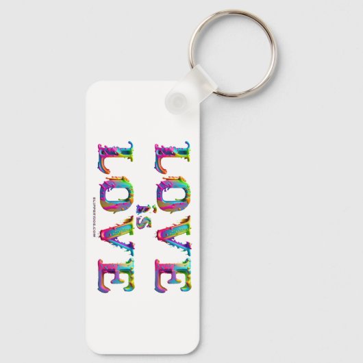 Slipperyジョーの愛は愛スプレー絵を描ゲイプライドc キーホルダー (裏面)