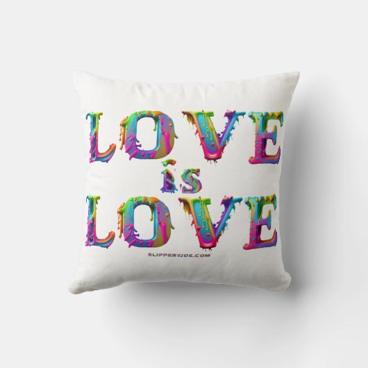 Slipperyジョーの愛は愛スプレー絵を描ゲイプライドc クッション (裏面)