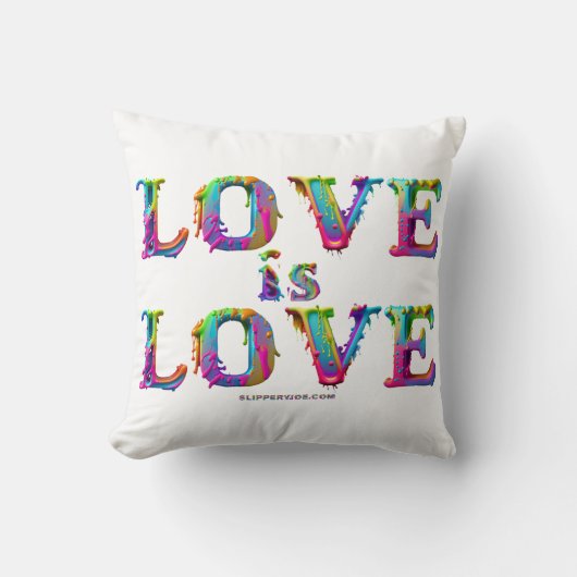 Slipperyジョーの愛は愛スプレー絵を描ゲイプライドc クッション (正面)