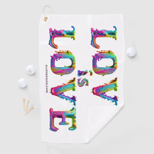 Slipperyジョーの愛は愛スプレー絵を描ゲイプライドc ゴルフタオル (インサイチュ)