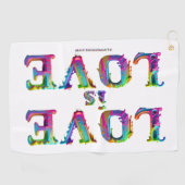 Slipperyジョーの愛は愛スプレー絵を描ゲイプライドc ゴルフタオル (横)