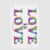 Slipperyジョーの愛は愛スプレー絵を描ゲイプライドc ゴルフタオル (正面)