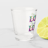 Slipperyジョーの愛は愛スプレー絵を描ゲイプライドc ショットグラス (左)