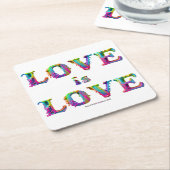 Slipperyジョーの愛は愛スプレー絵を描ゲイプライドc スクエアペーパーコースター (アングル)