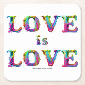 Slipperyジョーの愛は愛スプレー絵を描ゲイプライドc スクエアペーパーコースター (正面)