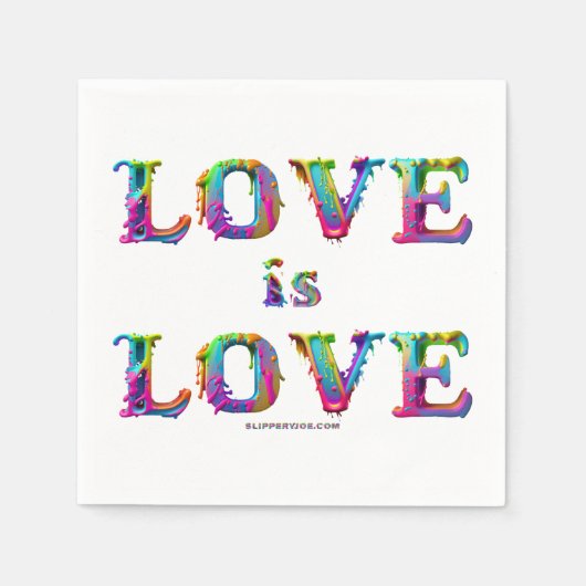 Slipperyジョーの愛は愛スプレー絵を描ゲイプライドc スタンダードカクテルナプキン (正面)