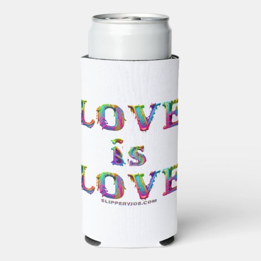 Slipperyジョーの愛は愛スプレー絵を描ゲイプライドc スリム缶クーラー (Seltzer裏面)