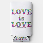 Slipperyジョーの愛は愛スプレー絵を描ゲイプライドc スリム缶クーラー (正面)