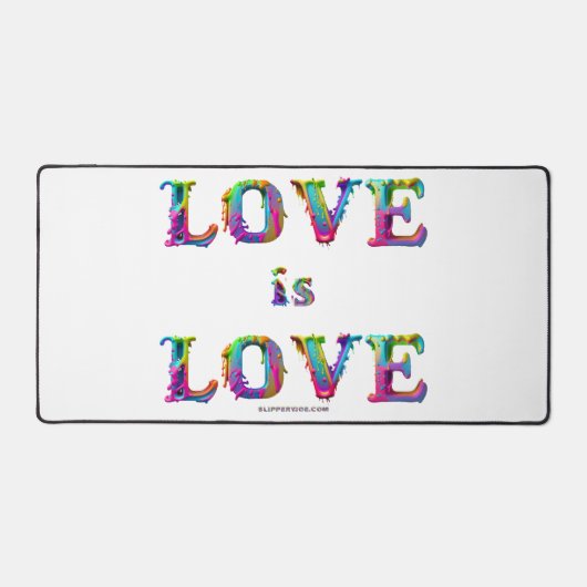 Slipperyジョーの愛は愛スプレー絵を描ゲイプライドc デスクマット (正面)