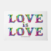 Slipperyジョーの愛は愛スプレー絵を描ゲイプライドc ドアマット (正面)