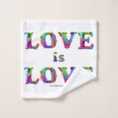 Slipperyジョーの愛は愛スプレー絵を描ゲイプライドc バスタオルセット (ウォッシュタオル)