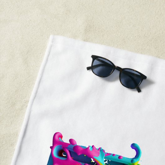 Slipperyジョーの愛は愛スプレー絵を描ゲイプライドc ビーチタオル (インサイチュ)