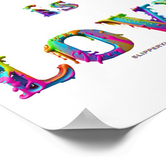 Slipperyジョーの愛は愛スプレー絵を描ゲイプライドc ポスター (角)