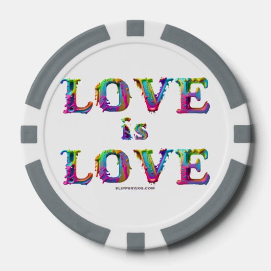 Slipperyジョーの愛は愛スプレー絵を描ゲイプライドc ポーカーチップ (正面)