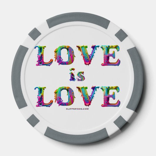 Slipperyジョーの愛は愛スプレー絵を描ゲイプライドc ポーカーチップ (裏面)