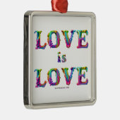 Slipperyジョーの愛は愛スプレー絵を描ゲイプライドc メタルオーナメント (右)