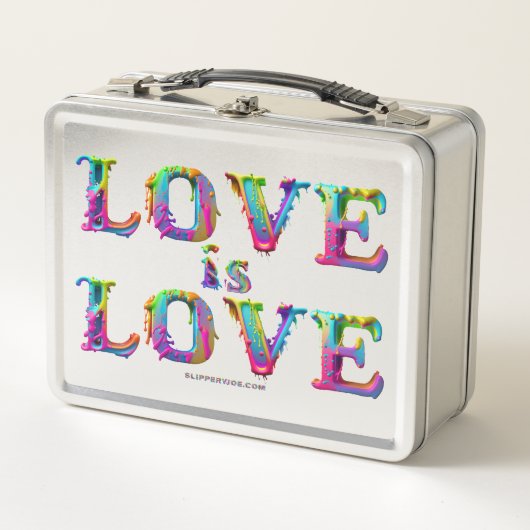 Slipperyジョーの愛は愛スプレー絵を描ゲイプライドc メタルランチボックス (正面)