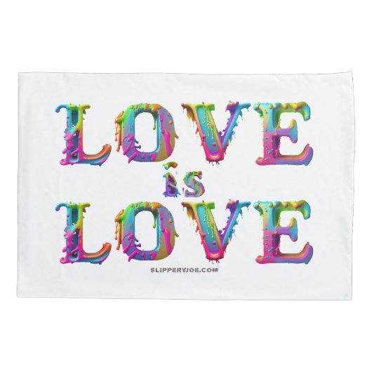 Slipperyジョーの愛は愛スプレー絵を描ゲイプライドc 枕カバー (裏面)