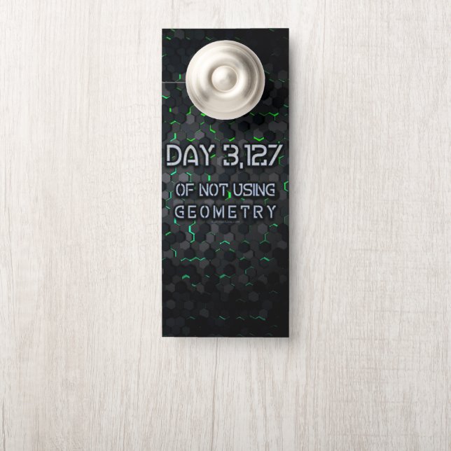 SlipperyJoeがジオメトリを使用していないインターロッキングヘキサ ドアノブサイン (ノブ)