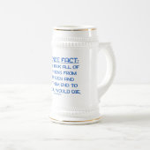 SlipperyJoeのことわざおもしろい科学の事実blue remov ビールジョッキ (正面右)