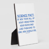 SlipperyJoeのことわざおもしろい科学の事実blue remov フォトプラーク (側面)