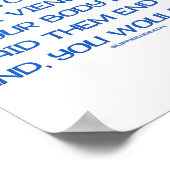 SlipperyJoeのことわざおもしろい科学の事実blue remov ポスター (角)