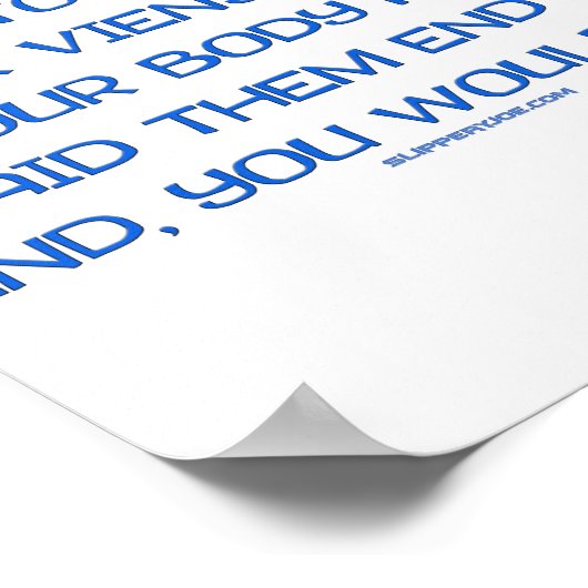 SlipperyJoeのことわざおもしろい科学の事実blue remov ポスター (角)